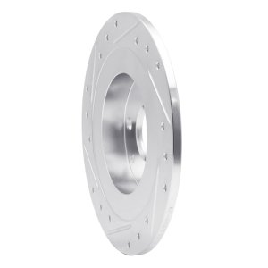 Ford Escort Brake Rotor (1) - Rear Right - R1 Concepts - Drilled & Slotted - Silver - `90-`03